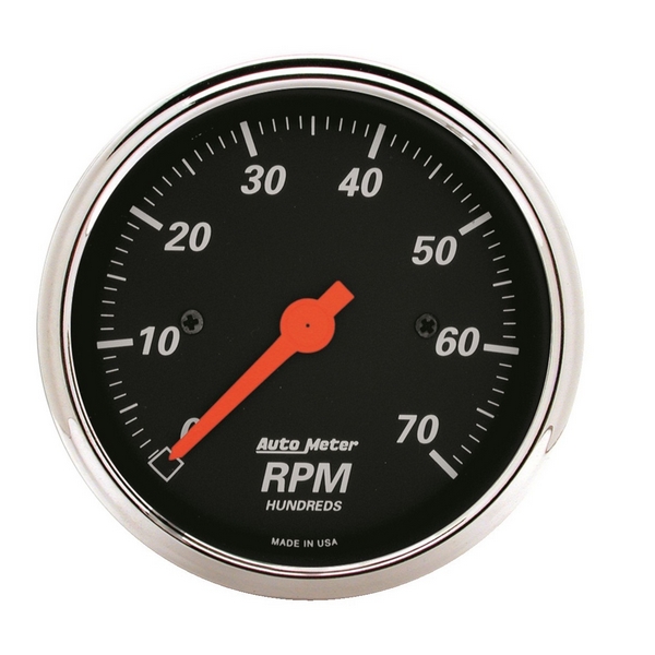 3-1/8" IN-DASH TACHOMETER, 0-7,000 RPM, DESIGNER BLACK